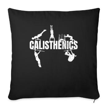 Calisthenics Bodybuilding - Sofa pillowcase 17,3'' x 17,3'' (45 x 45 cm) - black - Front