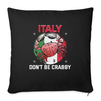 Italy beach holiday by the sea Design beach motif - Sofa pillowcase 17,3'' x 17,3'' (45 x 45 cm) - black - Front