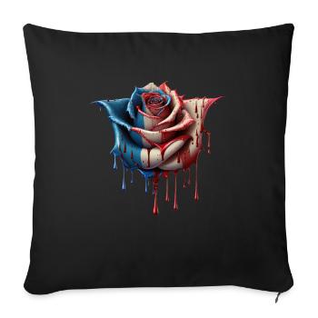 American Patriotic USA Design - Sofa pillowcase 17,3'' x 17,3'' (45 x 45 cm) - black - Front