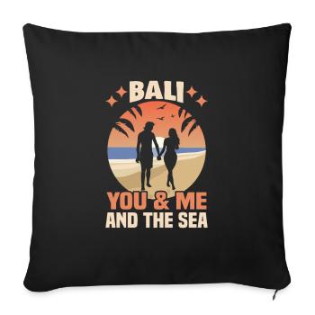 Bali Indonesia beach holiday by the sea - Sofa pillowcase 17,3'' x 17,3'' (45 x 45 cm) - black - Front