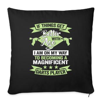 German Darts Player Birthday Dart Team Darts - Sofa pillowcase 17,3'' x 17,3'' (45 x 45 cm) - black - Front