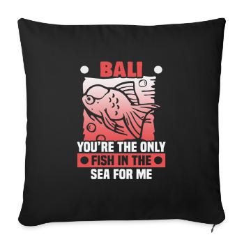 Bali Indonesia beach holiday by the sea - Sofa pillowcase 17,3'' x 17,3'' (45 x 45 cm) - black - Front