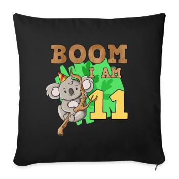 11th birthday koala - Sofa pillowcase 17,3'' x 17,3'' (45 x 45 cm) - black - Front