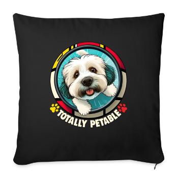Dog saying Havanese design for dog lovers - Sofa pillowcase 17,3'' x 17,3'' (45 x 45 cm) - black - Front