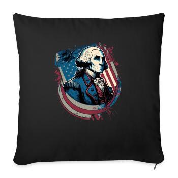 American Patriotic USA Design - Housse de coussin décorative 45 x 45 cm - noir - Devant