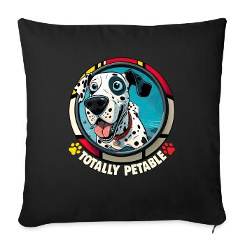 Dog saying Dalmatian design for dog lovers - Sofa pillowcase 17,3'' x 17,3'' (45 x 45 cm) - black - Front