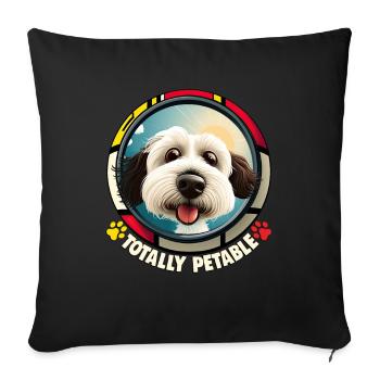Dog saying Havanese design for dog lovers - Sofa pillowcase 17,3'' x 17,3'' (45 x 45 cm) - black - Front