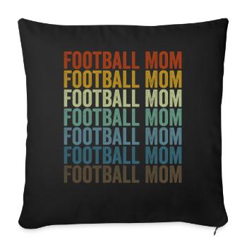 Soccer Mama Joueur de soccer Mama - Housse de coussin décorative 45 x 45 cm - noir - Devant