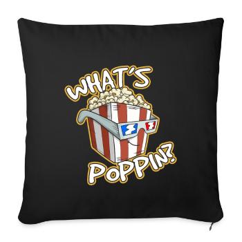 Whats Poppin - Sofakissenbezug 45 x 45 cm - Schwarz - Vorne