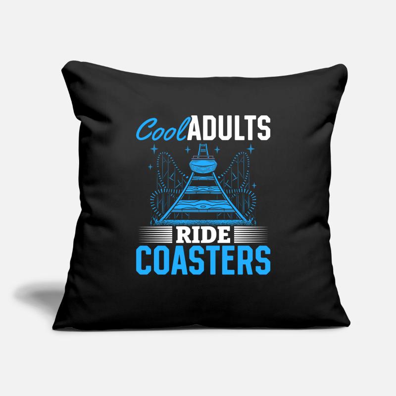 Cool adults ride roller coasters fairground Sofa pillowcase 17,3'' x 17,3'' (45 x 45 cm)