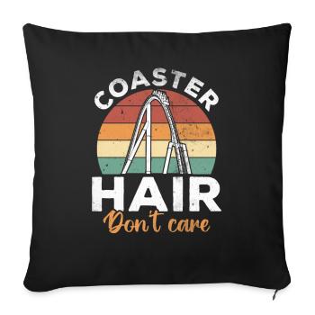 Coaster Hair Don't Care Roller Coasters Vintage - Sofa pillowcase 17,3'' x 17,3'' (45 x 45 cm) - black - Front