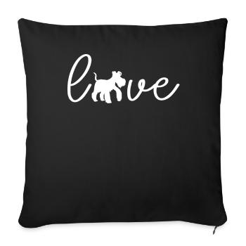Miniature Schnauzer - Sofa pillowcase 17,3'' x 17,3'' (45 x 45 cm) - black - Front