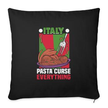 Italie vacances à la plage au bord de la mer Design beach motif - Housse de coussin décorative 45 x 45 cm - noir - Devant