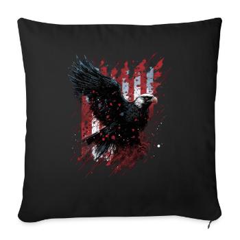 American Patriotic USA Design - Sofa pillowcase 17,3'' x 17,3'' (45 x 45 cm) - black - Front
