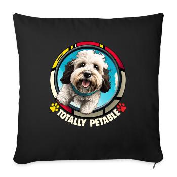 Dog saying Havanese design for dog lovers - Sofa pillowcase 17,3'' x 17,3'' (45 x 45 cm) - black - Front