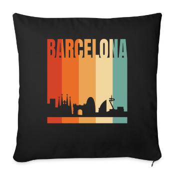Barcelona - Sofa pillowcase 17,3'' x 17,3'' (45 x 45 cm) - black - Front