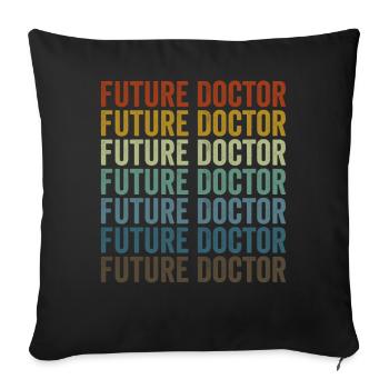 Future Doctor Doctor Medical Student - Sofa pillowcase 17,3'' x 17,3'' (45 x 45 cm) - black - Front