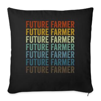 Future Farmer Tractor Farm Truck Farmer - Sofa pillowcase 17,3'' x 17,3'' (45 x 45 cm) - black - Front