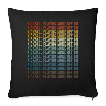 Mode de jeu Kickball de A Kickball Player - Housse de coussin décorative 45 x 45 cm - noir - Devant