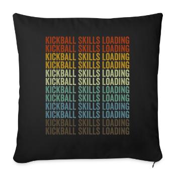 Kickball Skills Loading Kickball Players - Sofa pillowcase 17,3'' x 17,3'' (45 x 45 cm) - black - Front