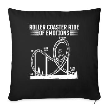Roller Coaster Ride Of Emotions Looping Geschenk - Sofakissenbezug 45 x 45 cm - Schwarz - Vorne