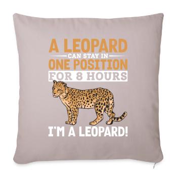 Leopard Position 8 hours Wildlife Big Cats - Sofa pillowcase 17,3'' x 17,3'' (45 x 45 cm) - light taupe - Front
