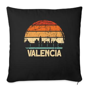 Valencia - Sofa pillowcase 17,3'' x 17,3'' (45 x 45 cm) - black - Front