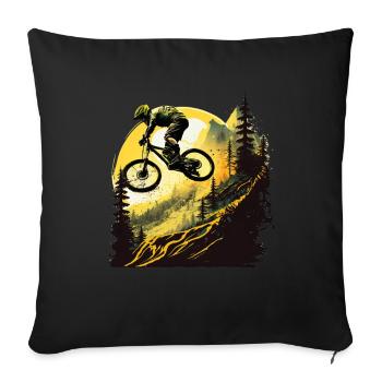 Conception cool de descente de VTT pour les fans de VTT - Housse de coussin décorative 45 x 45 cm - noir - Devant