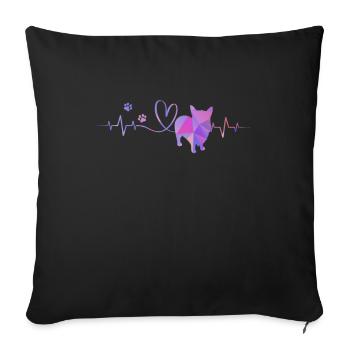 Corgi gallois - Housse de coussin décorative 45 x 45 cm - noir - Devant