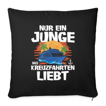 Cruise - Sofa pillowcase 17,3'' x 17,3'' (45 x 45 cm) - black - Front