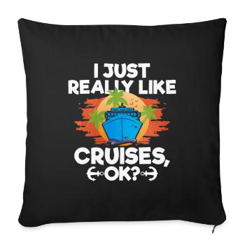Cruise - Sofa pillowcase 17,3'' x 17,3'' (45 x 45 cm) - black - Front