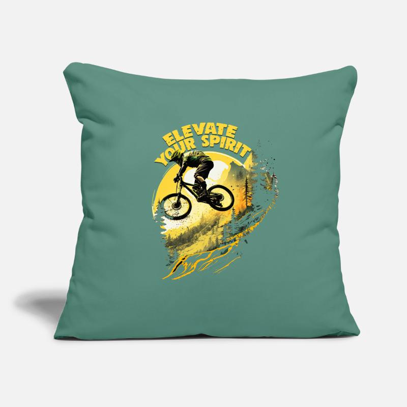 Conception cool de descente de VTT pour les fans de VTT Housse de coussin décorative 45 x 45 cm