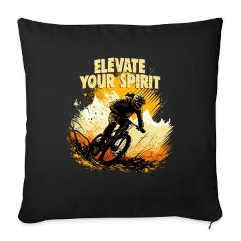 Conception cool de descente de VTT pour les fans de VTT - Housse de coussin décorative 45 x 45 cm - noir - Devant