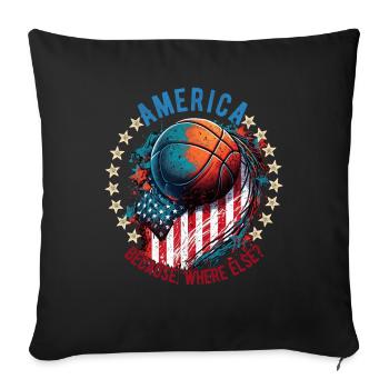 American Patriotic USA Design - Sofa pillowcase 17,3'' x 17,3'' (45 x 45 cm) - black - Front