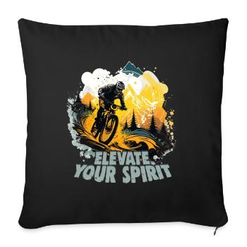 Conception cool de descente de VTT pour les fans de VTT - Housse de coussin décorative 45 x 45 cm - noir - Devant