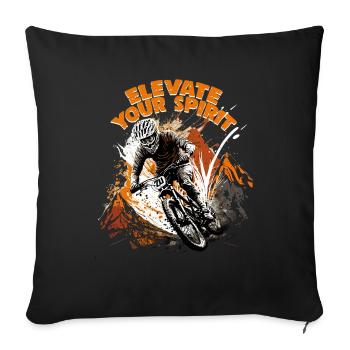 Conception cool de descente de VTT pour les fans de VTT - Housse de coussin décorative 45 x 45 cm - noir - Devant