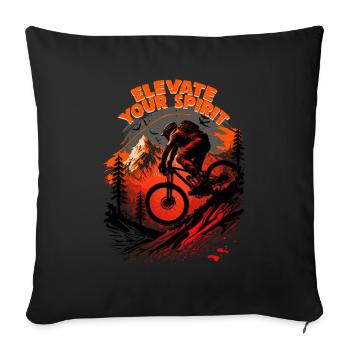 Conception cool de descente de VTT pour les fans de VTT - Housse de coussin décorative 45 x 45 cm - noir - Devant