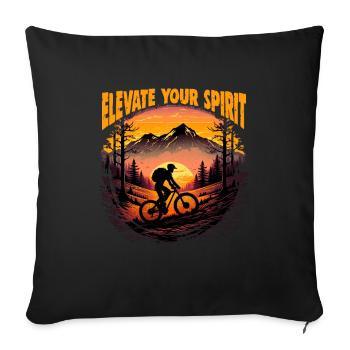 Conception cool de descente de VTT pour les fans de VTT - Housse de coussin décorative 45 x 45 cm - noir - Devant