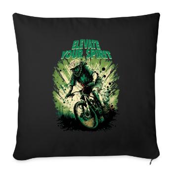 Conception cool de descente de VTT pour les fans de VTT - Housse de coussin décorative 45 x 45 cm - noir - Devant