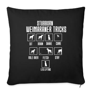 Weimaraner - Sofa pillowcase 17,3'' x 17,3'' (45 x 45 cm) - black - Front
