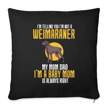 Weimaraner - Sofa pillowcase 17,3'' x 17,3'' (45 x 45 cm) - black - Front