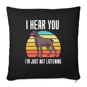 Weimaraner - Sofa pillowcase 17,3'' x 17,3'' (45 x 45 cm) - black - Front