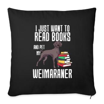 Weimaraner - Sofa pillowcase 17,3'' x 17,3'' (45 x 45 cm) - black - Front