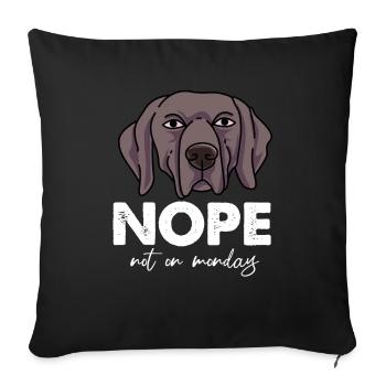 Weimaraner - Sofa pillowcase 17,3'' x 17,3'' (45 x 45 cm) - black - Front
