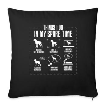 Weimaraner - Sofa pillowcase 17,3'' x 17,3'' (45 x 45 cm) - black - Front