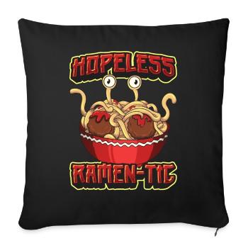 Flying Spaghetti Monster FSM Pastafarian - Sofa pillowcase 17,3'' x 17,3'' (45 x 45 cm) - black - Front
