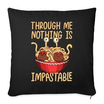 Flying Spaghetti Monster Pastafarian - Sofa pillowcase 17,3'' x 17,3'' (45 x 45 cm) - black - Front