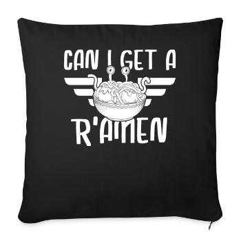 Flying Spaghetti Monster FSM Pastafarian - Sofa pillowcase 17,3'' x 17,3'' (45 x 45 cm) - black - Front