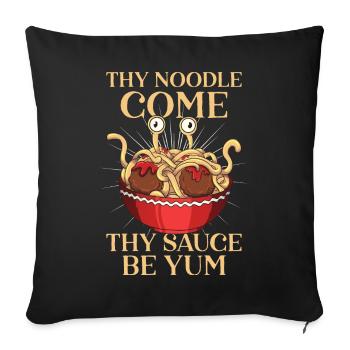 Flying Spaghetti Monster Pastafari Pastafari - Sofa pillowcase 17,3'' x 17,3'' (45 x 45 cm) - black - Front