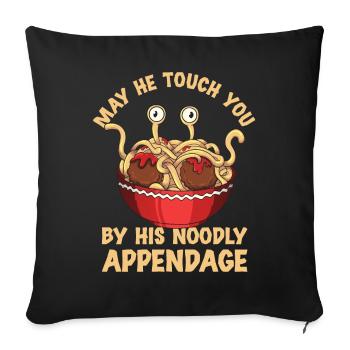 Flying Spaghetti Monster Pastafari - Sofa pillowcase 17,3'' x 17,3'' (45 x 45 cm) - black - Front